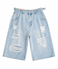 Bermuda Denim Destroyed Azul Claro