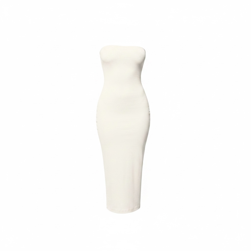 Vestido Midi Strapless Bodycon